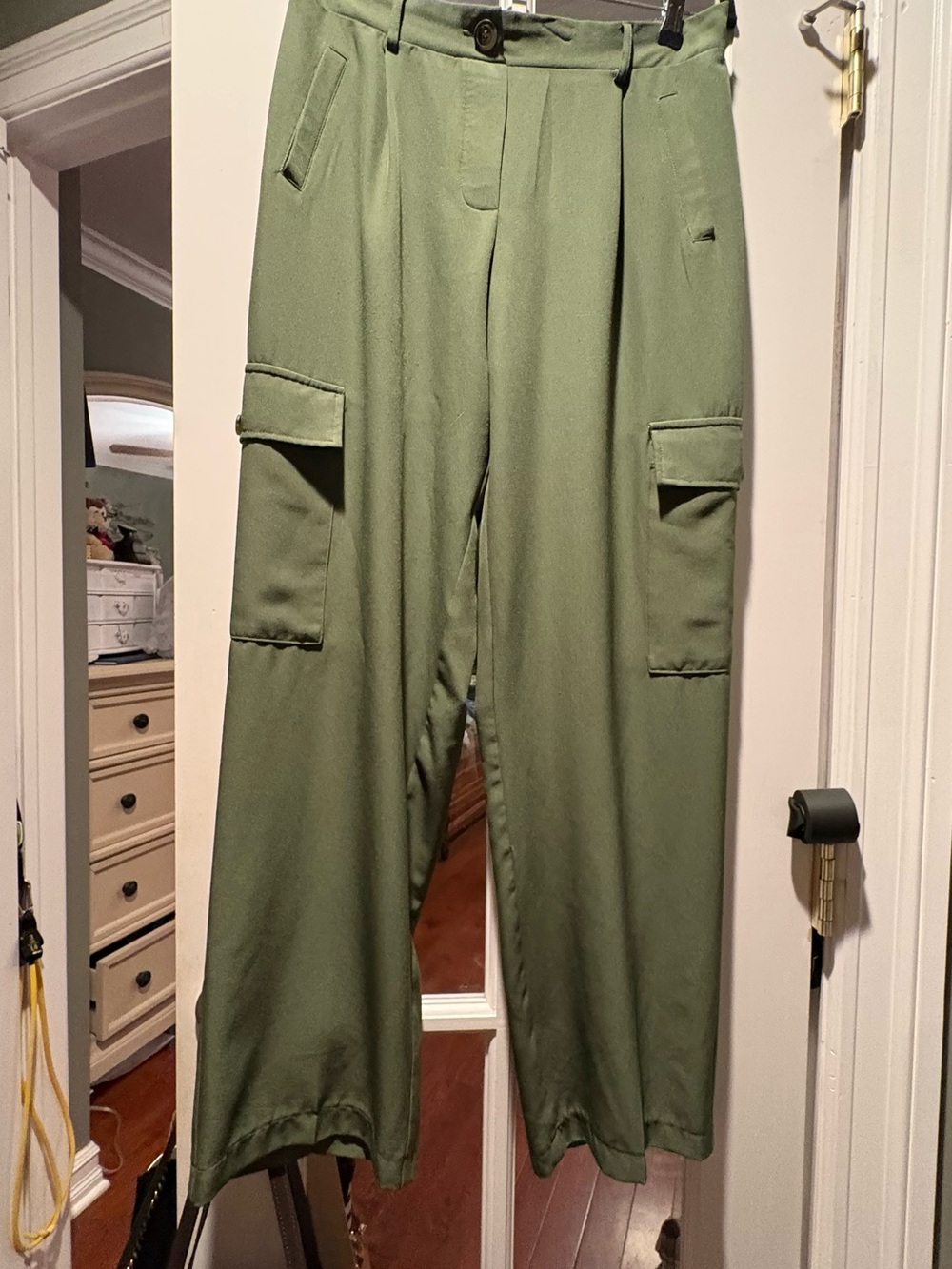 Soho Apparel Dressy Olive Cargo Utility Pants
